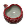 Taza Chocolatera Grande Forma Corazon Fondo Blanco Con Rojo Mik Cenefa - Imagen 2